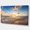 Designart - Sunrise on Beach of Caribbean Sea - Large Seashore Canvas Art Print
